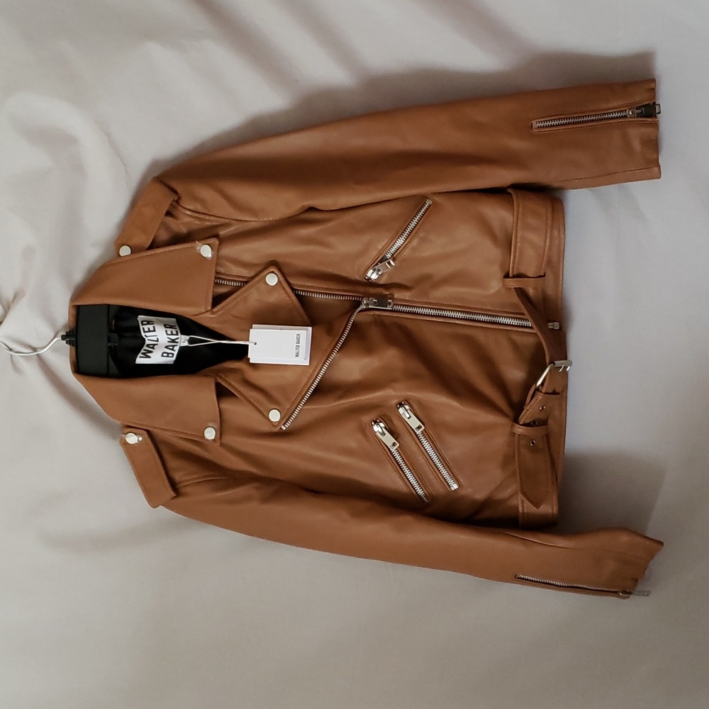 NEW Walter Baker Allison Leather Moto Jacket - Picture 1 of 12